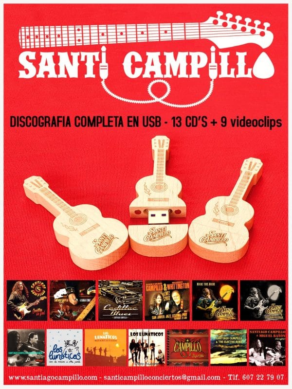 DISCOGRAFIA COMPLETA SANTIAGO CAMPILLO / 13 CD'S en Mp3 + 9 Videoclips